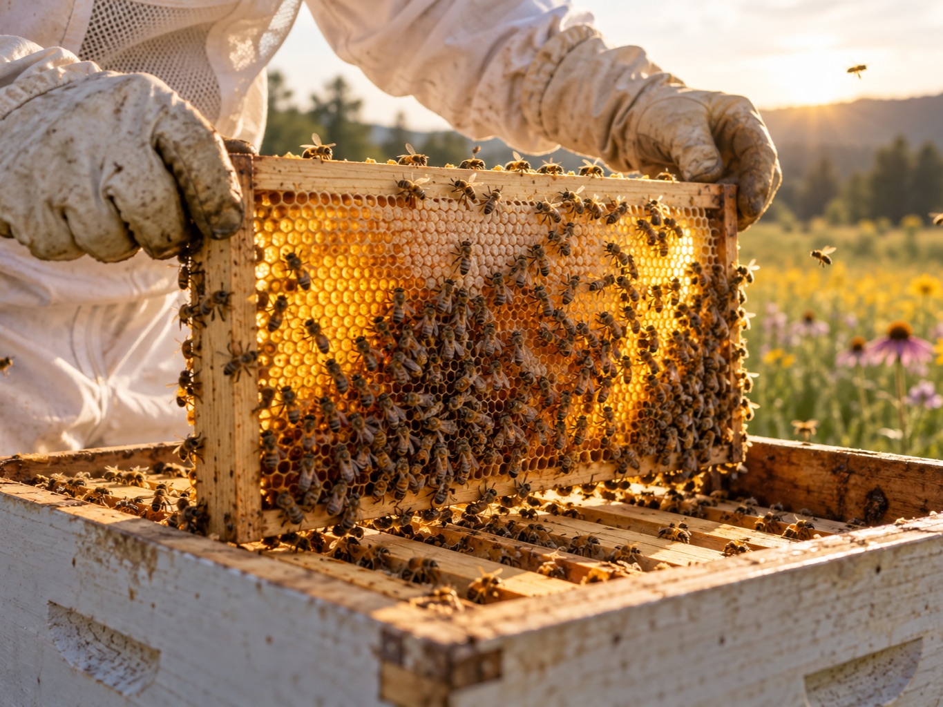 Hive Visit at Fernhollow Apiary