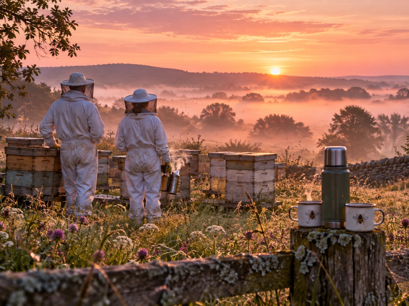 Sunrise Hive Visit at Fernhollow Apiary